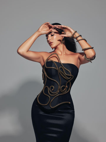 Serpentine Muse Gown set